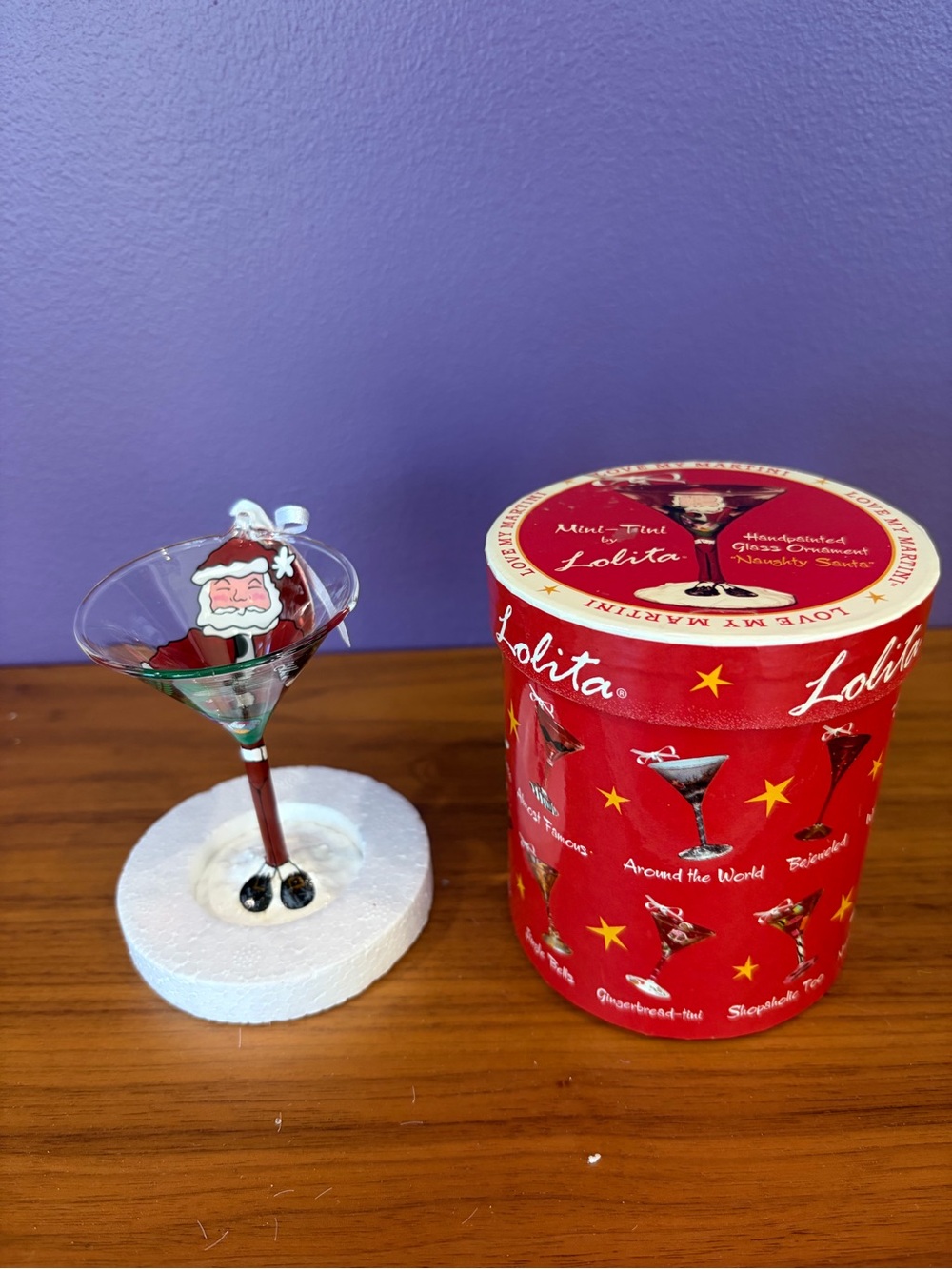 Mini-tini Santa glass